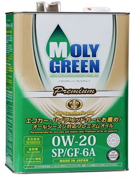 Масло моторное MOLYGREEN PREMIUM 0W-20 SP/GF-6A (4.0)